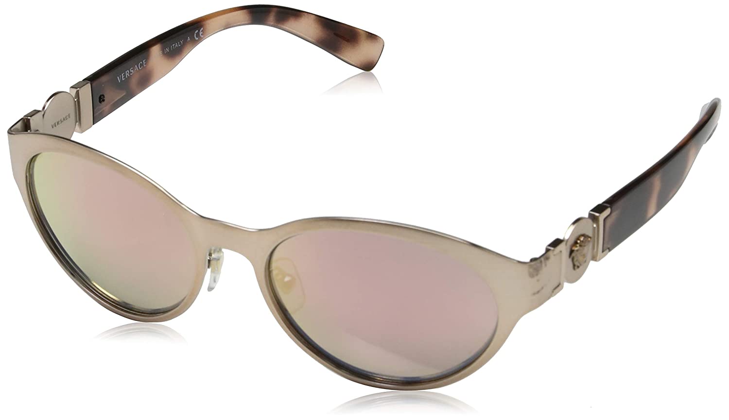 Versace Sunglasses VE2179 1361/4Z 55mm Brushed Copper / Grey Mirror Rose Gold