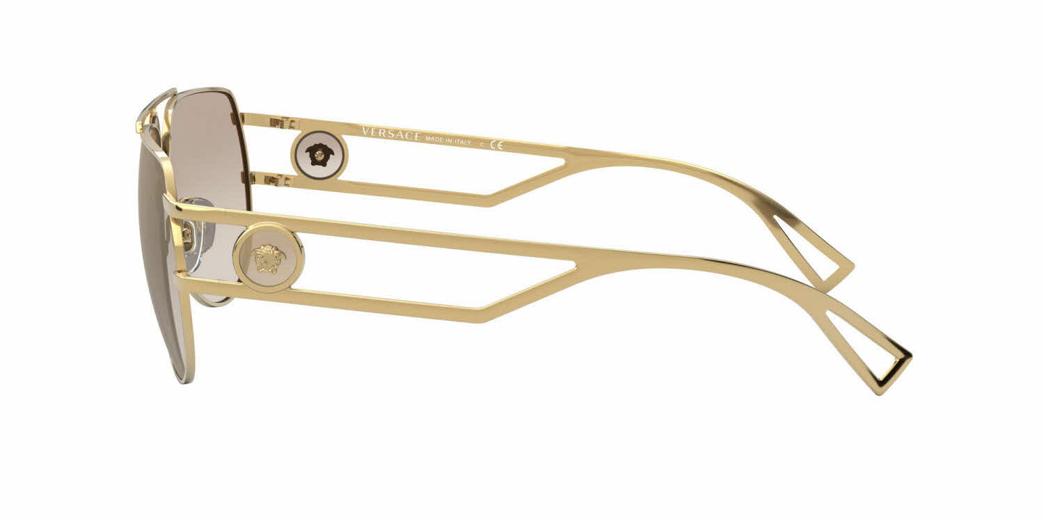 Versace Sunglasses VE2225 10027I 60mm Gold / Brown Mirror Gold Gradient Lens