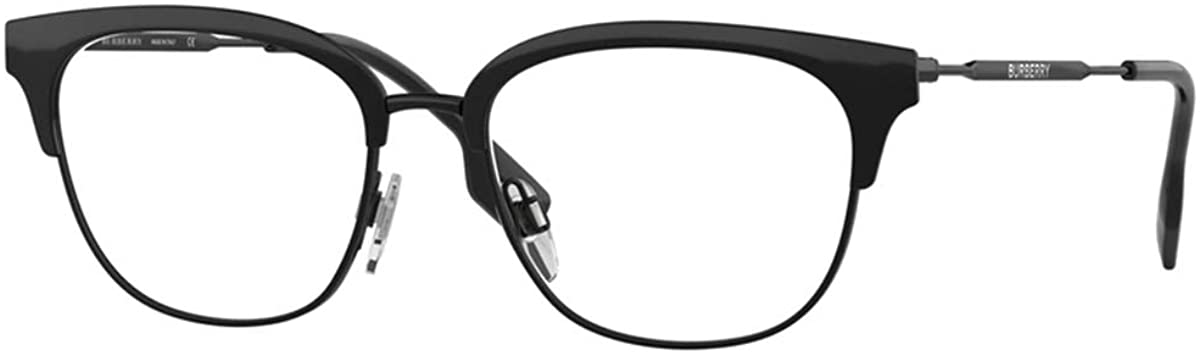 Burberry Eyeglasses Square BE1334 1001 52mm Black [52-17-140]