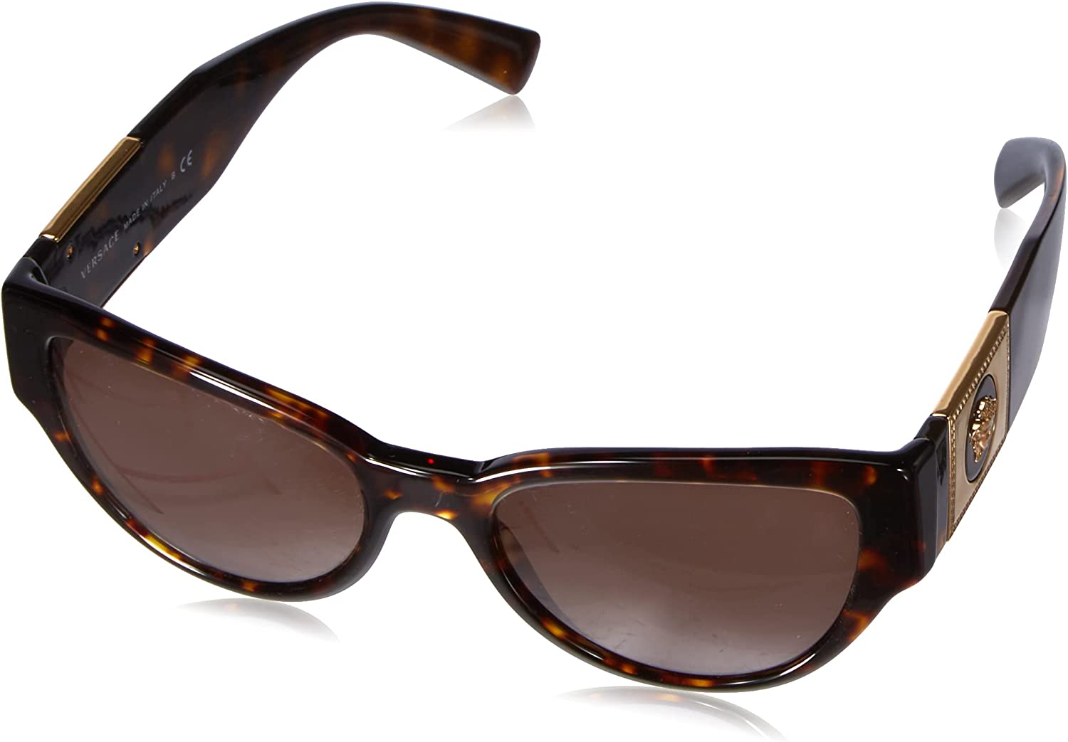 Versace Sunglasses VE4398 10873 55mm Havana / Dark Brown Lens