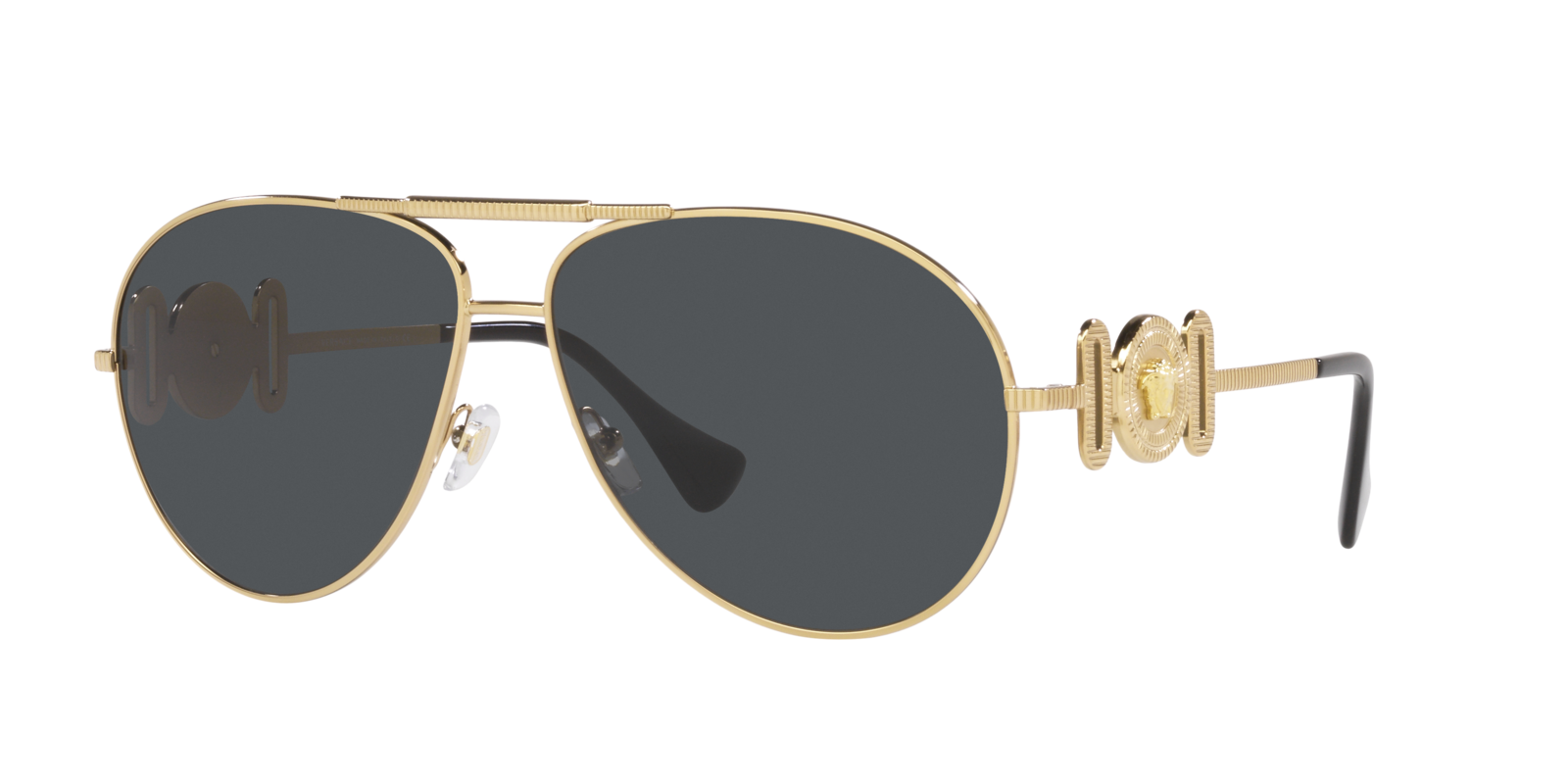 Versace Sunglasses VE2249 100287 65mm Gold / Dark Grey Lens