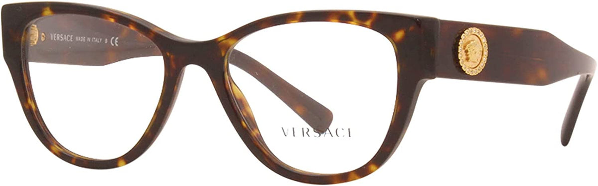 Versace Eyeglasses VE3281B 108 53mm Brown Havana / Demo Lens