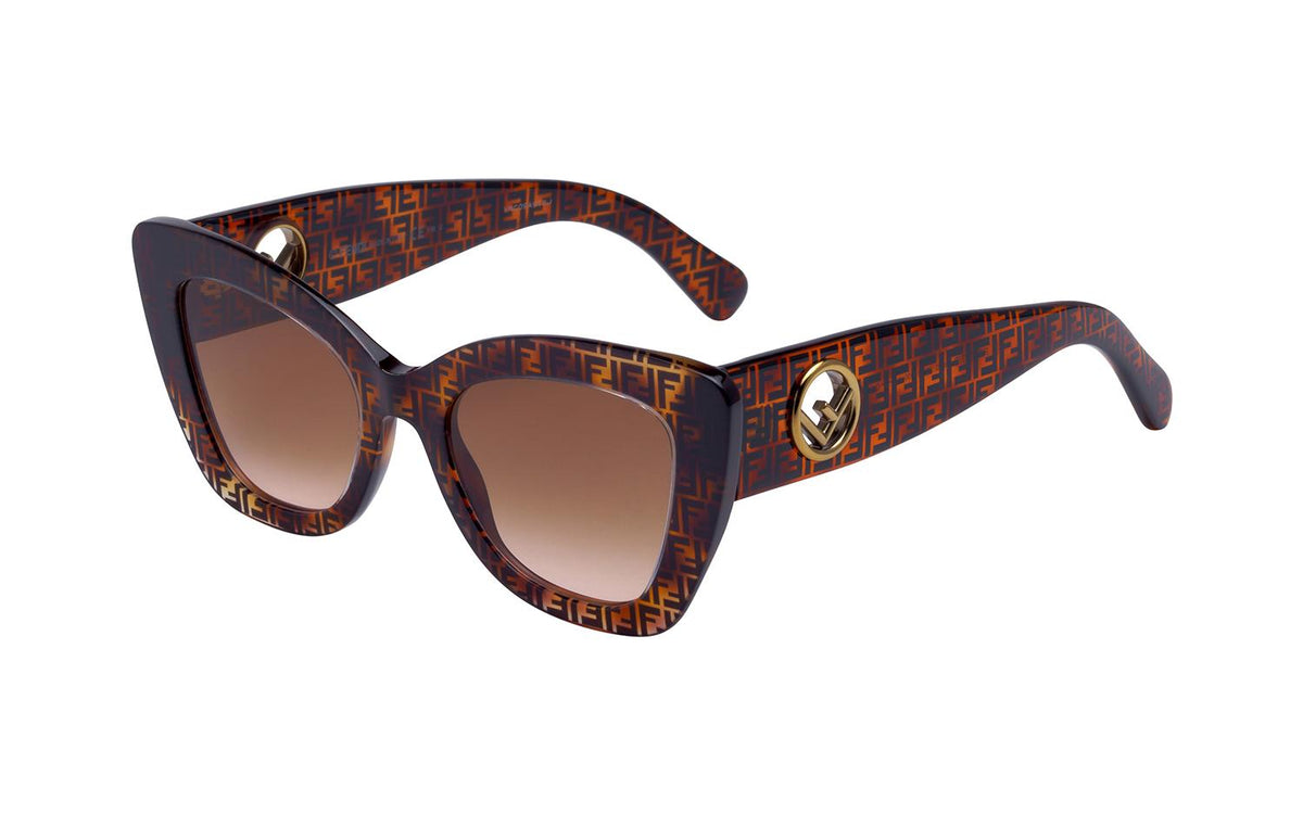 Fendi Sunglasses FF0327/S 086M2 52mm Brown Fendi monogram / Brown Lens