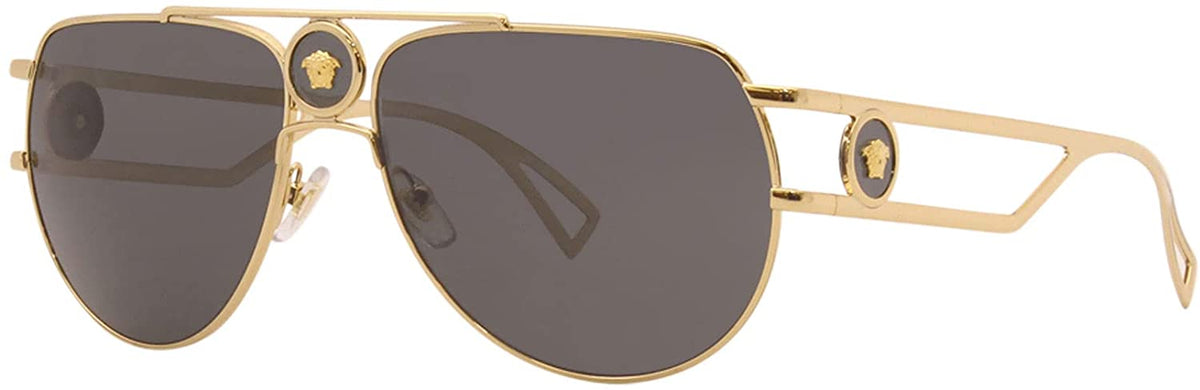 Versace Sunglasses VE2225 100287 60mm Gold / Grey Lens