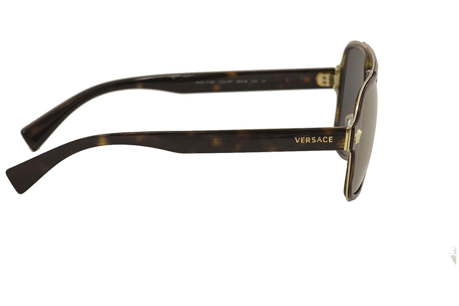 Versace Medusa Charm Sunglasses VE2199 12524T Dark Havana / Dark Grey Mirror Gold