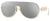 Versace Pilot Shield Sunglasses VE2215 12526G Pale Gold / Lt Grey Mirror Silver Lens