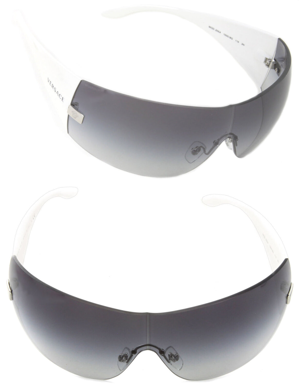 VERSACE Sunglasses VE 2054 10008G Silver-White / Gray Gradient Lens VE2054