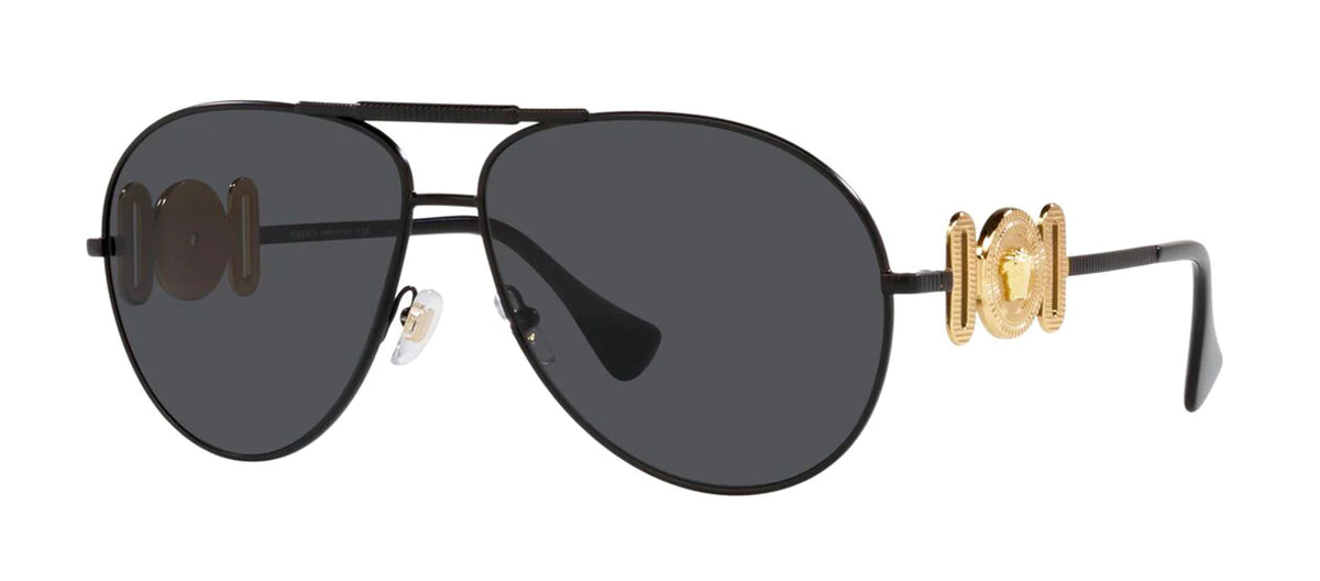 Versace Sunglasses VE2249 126187 65mm Matte Black / Dark Grey Lens