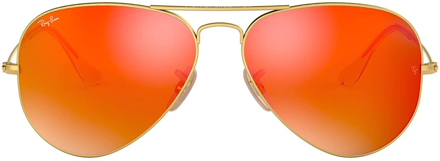 Ray-Ban RB 3025 112/69 55mm Metal Aviator Gold / Brown Orange Mirror