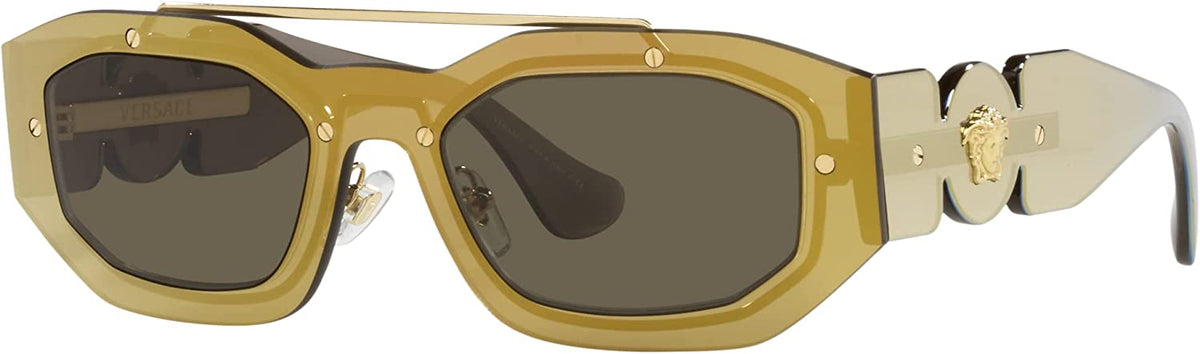 Versace Sunglasses VE2235 1002/3 51mm Transparent Brown / Gold Mirror Lens