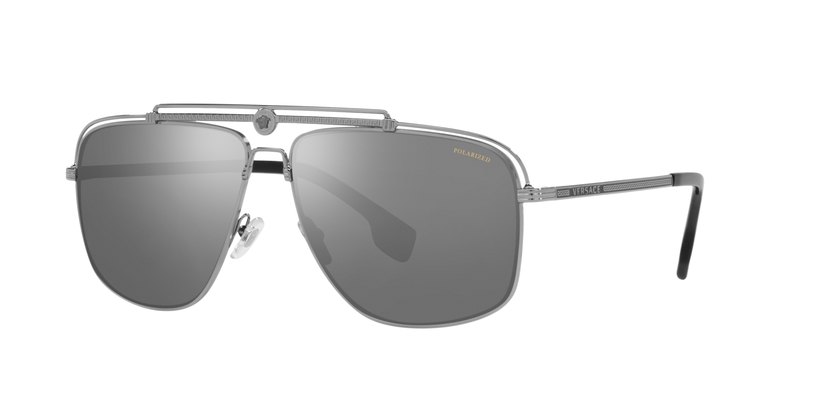 Versace Sunglasses VE2242 1001Z3 61mm Gunmetal / Polarized Dark Grey Mirror Lens