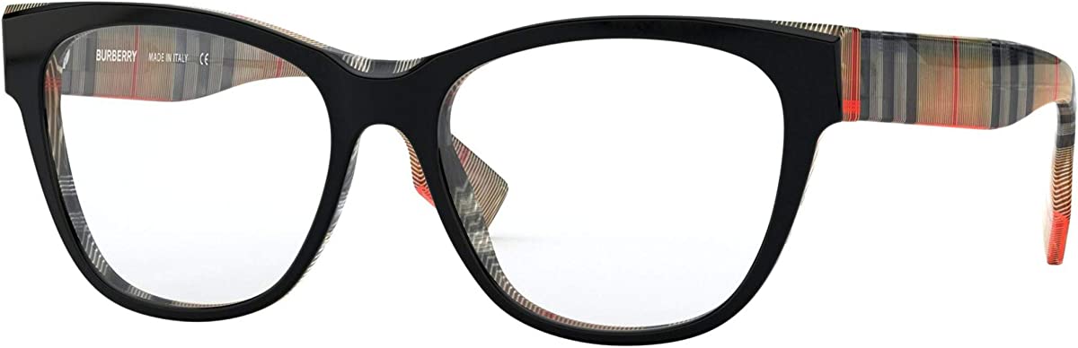 Burberry Eyeglasses BE2301 3806 53mm Black/ Pattern / Demo Lens