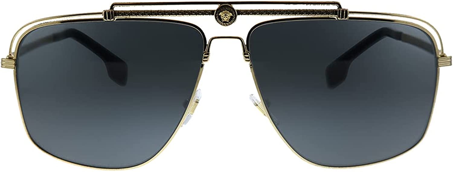 Versace Sunglasses VE2242 100287 61mm Gold / Dark Grey Lens